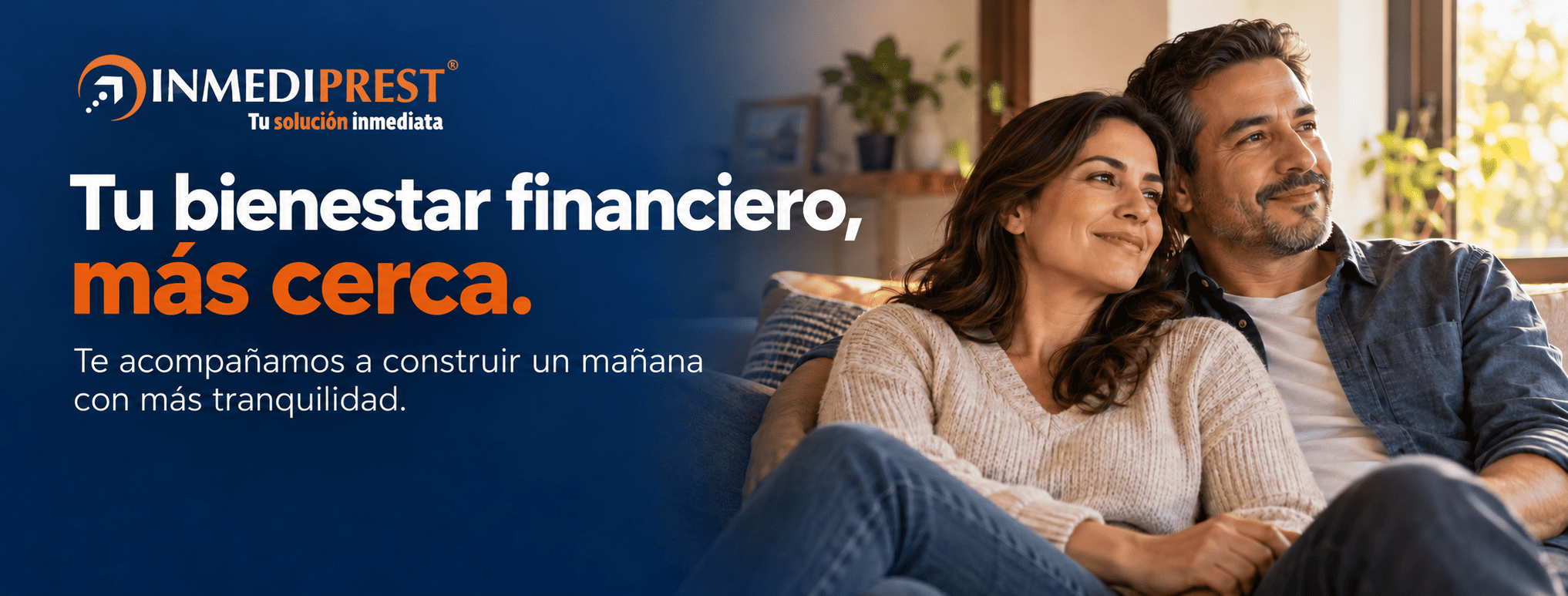 Portada azul de Inmediprest con pareja